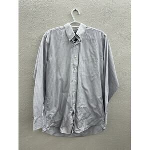 Kirkland Signature Mens Button Up Shirt 15.5 Long Sleeve Traditional Fit